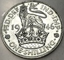 Anglia UK 1 szyling shilling 1946 Jerzy VI George SREBRO