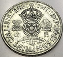 Anglia UK 2 szylingi shillings 1946 Jerzy VI George SREBRO