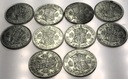Anglia UK zestaw LOT 10x pół korony half crown 1945 Jerzy VI George SREBRO
