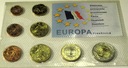 Francja 1999-2001 8 monet euro centów blister zestaw