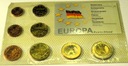 Niemcy 2003 8 monet euro centów J Hamburg blister zestaw