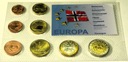 Norwegia 2004 PRÓBA 8 monet (euro) blister zestaw (1)