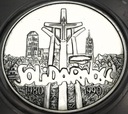 100000 zł złotych 1990 Solidarność TYP A uncja 1 oz SREBRO