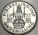 Anglia UK 1 szyling shilling 1937 Jerzy VI George SREBRO