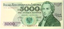 1988 5000 zł złotych Chopin seria CS