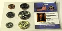 USA Stany Zjednoczone 2007 6 monet dolar centów blister zestaw Washington