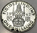 Anglia UK 1 szyling shilling 1942 Jerzy VI George SREBRO