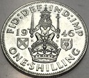 Anglia UK 1 szyling shilling 1946 Jerzy VI George SREBRO