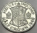 Anglia UK pół korony half crown 1946 Jerzy VI George SREBRO