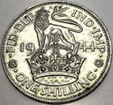 Anglia UK 1 szyling shilling 1944 Jerzy VI George SREBRO