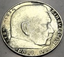 Niemcy 2 marki Reichsmark 1939 J Hindenburg SREBRO