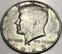 USA 1/2 dolara Half Dollar 1968 D Kennedy JFK Liberty SREBRO