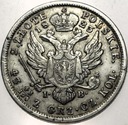 Królestwo Polskie 2 zł złote polskie 1823 IB Aleksander I SREBRO