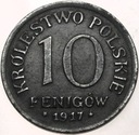Królestwo Polskie 10 Fenigów 1917 niemiecka okupacja