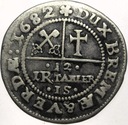 Niemcy Brema 1/12 talara 1682 Karol XI (Szwecja) SREBRO