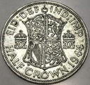 Anglia UK pół korony half crown 1944 Jerzy VI George SREBRO