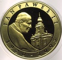 10 zł złotych 2005 Jan Paweł II platerowana złotem SREBRO