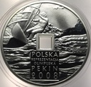 10 zł złotych 2008 Pekin Olimpiada Reprezentacja OTWÓR SREBRO