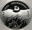 10 zł złotych 2005 NSZZ Solidarność 1980 2005 SREBRO