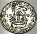 Anglia UK 1 szyling shilling 1944 Jerzy VI George SREBRO