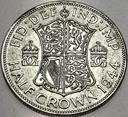 Anglia UK pół korony half crown 1944 Jerzy VI George SREBRO
