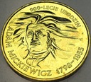 2 zł złote 1998 Adam Mickiewicz