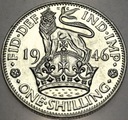 Anglia UK 1 szyling shilling 1946 Jerzy VI George SREBRO