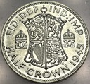 Anglia UK pół korony half crown 1945 Jerzy VI George SREBRO