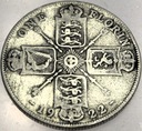 Anglia UK floren florin 1922 Jerzy V George SREBRO