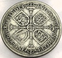 Anglia UK floren florin 1928 Jerzy V George SREBRO