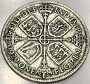 Anglia UK floren florin 1929 Jerzy V George SREBRO