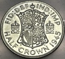 Anglia UK pół korony half crown 1945 Jerzy VI George SREBRO