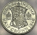 Anglia UK pół korony half crown 1946 Jerzy VI George SREBRO
