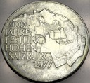 Austria 100 Szylingów 1977 Twierdza Hohensalzburg SREBRO