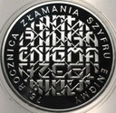 10 zł złotych 2007 ENIGMA 75 rocznica złamania szyfru Enigmy SREBRO