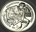 100000 zł złotych 1994 POWSTANIE 50 rocznica Powstania Warszawskiego SREBRO