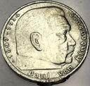 Niemcy 5 marek Reichsmark 1936 Hindenburg SREBRO