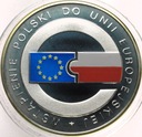 10 zł złotych 2004 Wstąpienie Polski do Unii Europejskiej UE EU SREBRO