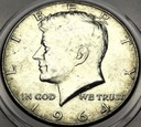 USA 1/2 Dolara 1964 Half Dollar Liberty JFK John F Kennedy SREBRO