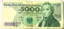 1988 5000 zł złotych Chopin seria DY