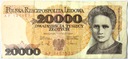 1989 20000 20.000 zł złotych Skłodowska seria AP