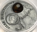 20 zł złotych 2001 Szlak Bursztynowy SREBRO bursztyn RZADKA
