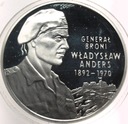 10 zł złotych 2002 Generał Władysław Anders maki SREBRO