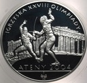 10 zł złotych 2004 Ateny Igrzyska Olimpiady szermierka SREBRO