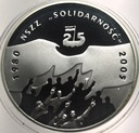 10 zł złotych 2005 NSZZ Solidarność 1980 2005 SREBRO