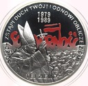 10 zł złotych 2009 Wybory 4 VI 1989 Solidarność Jan Paweł II SREBRO