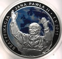 20 zł złotych 2011 Beatyfikacja Jana Pawła II SREBRO