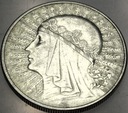 10 zł złotych 1932 Głowa Kobiety Polonia Babka SREBRO