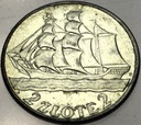2 zł złote 1936 Żaglowiec Żaglówka Statek SREBRO