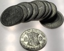 Anglia UK zestaw LOT 10 x pół korony half crown 1946 Jerzy VI George SREBRO